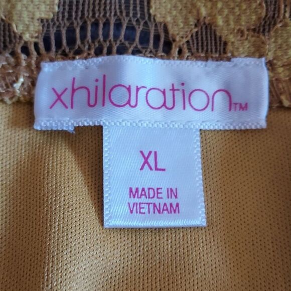 Xhilaration Yellow Swag Lace Mini Dress - Picture 8 of 9
